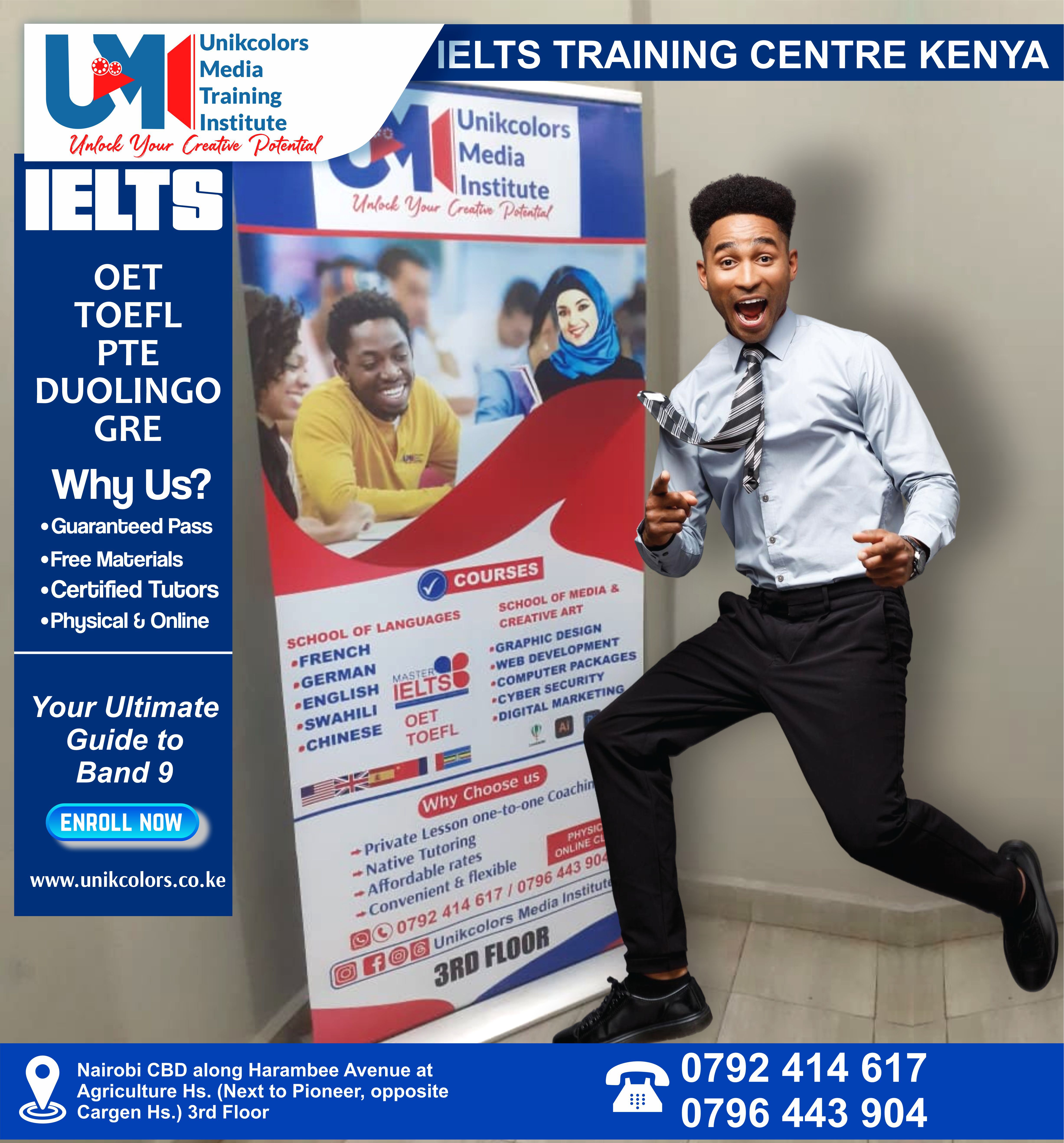 IELTS TRAINING CENTRE KENYA - IELTS PREPARATION | OET | TOEFL | PTE | GRE | DUOLINGO